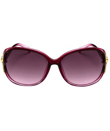 Wrap Sunglasses for Women Men - Plastic Frame Lens Retro Shades UV400 Protection Sun Glasses - Purple - CF190DKSSED $16.73