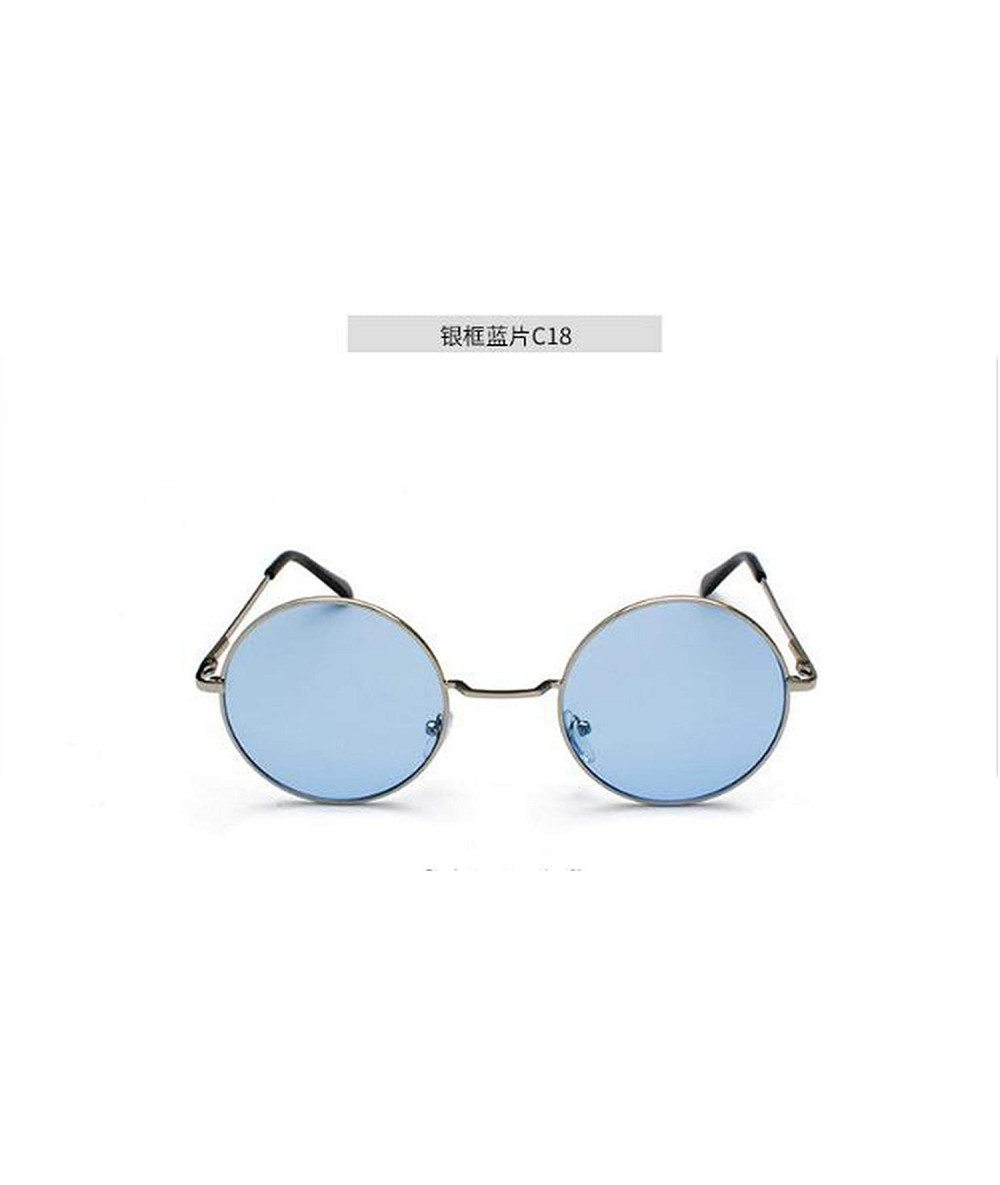 Rimless Women Classic Retro Cute Round Sunglasses Men Vintage Big Luxury Mirror Sun Glasses Oversized - 16 - CY198ZUH3LL $61.88