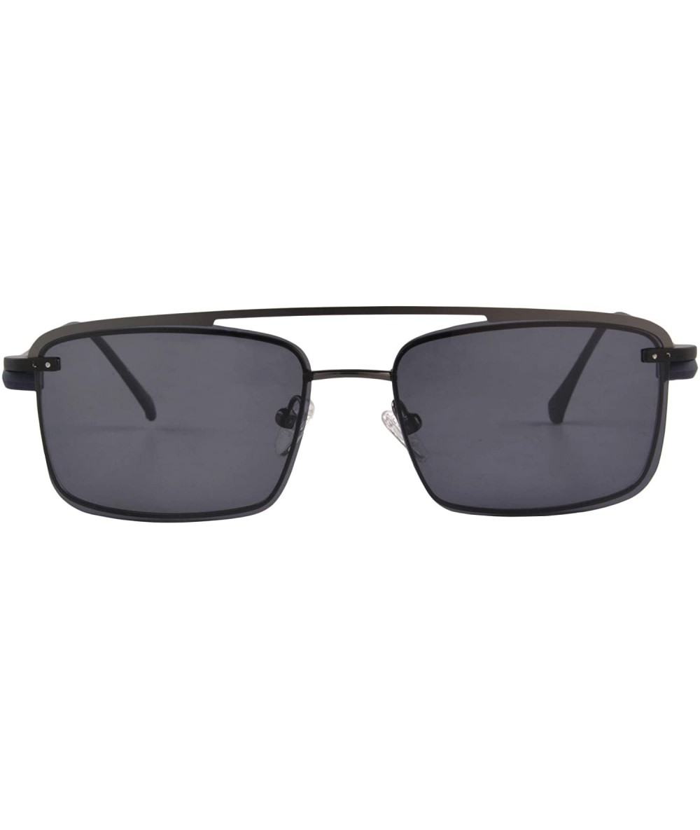 Rectangular Polarized Clip on Sunglasses Blue Light Blocking Shortsighted Glasses-JS3046 - C4 Gun - C018TTCOD7R $61.28