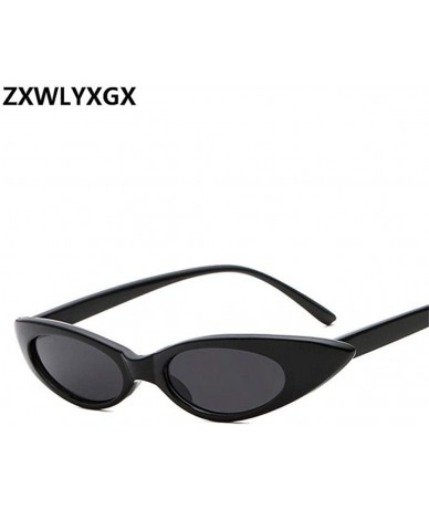 Cat Eye Vintage Sunglasses Women Brand Designer Cute Sexy Cat Eye Eyewear Retro C1 - C4 - CC196R9QC8X $18.36