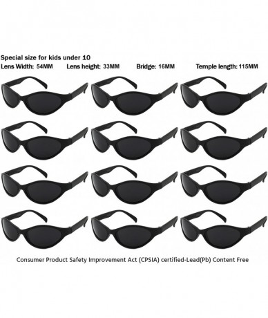 Sport 12 Pack 80's Style Neon Party Sunglasses Adult/Kid Size with CPSIA certified-Lead(Pb) Content Free - CD12O3VIGXS $17.35