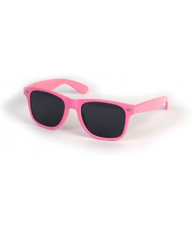 Wayfarer Wayfarer Rubber Coated Soft Feel Spring Hinge Sunglasses P714 - Glossy Pink - CC11BRZ6ZRB $18.47