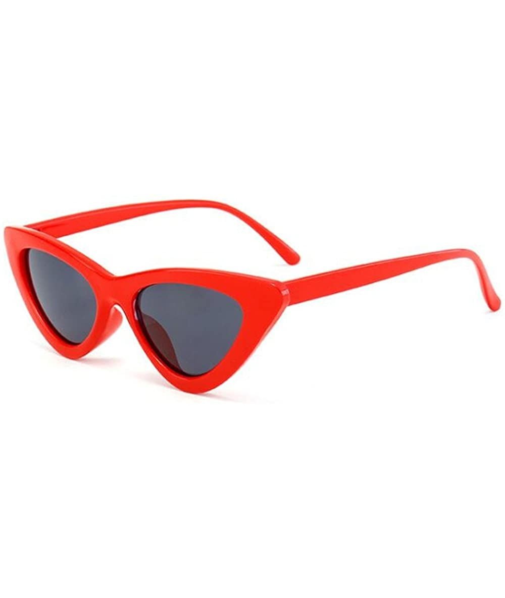 Sport Female Sunglasses Outdoor Glasses Cat Eye Sunglasses for Women Goggles Plastic Frame - Red-black - CJ18DD0D4TE $19.32