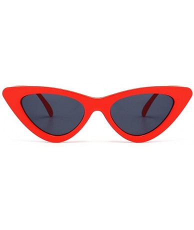 Sport Female Sunglasses Outdoor Glasses Cat Eye Sunglasses for Women Goggles Plastic Frame - Red-black - CJ18DD0D4TE $19.32