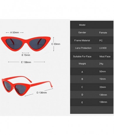 Sport Female Sunglasses Outdoor Glasses Cat Eye Sunglasses for Women Goggles Plastic Frame - Red-black - CJ18DD0D4TE $19.32