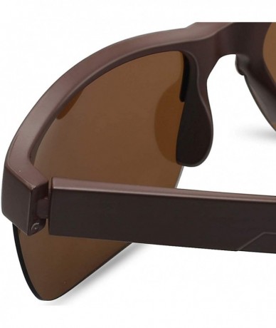 Sport Polarized Sunglasses for Men Women Golfing Driving 8021 - 2 Pack(black+brown) - CT192EX2YMD $28.35