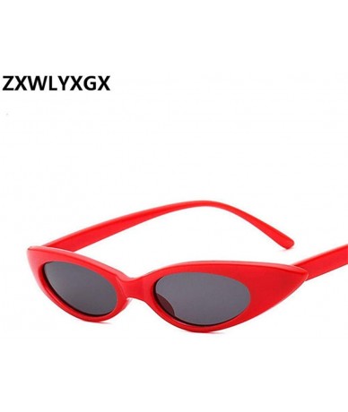 Cat Eye Vintage Sunglasses Women Brand Designer Cute Sexy Cat Eye Eyewear Retro C1 - C4 - CC196R9QC8X $18.36