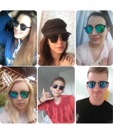 Round Retro Semi Rimless Round Polarized Sunglasses for Women Men Brand Sun Glasses - 05silver Frame Silver Lens - C318HC9YDL...