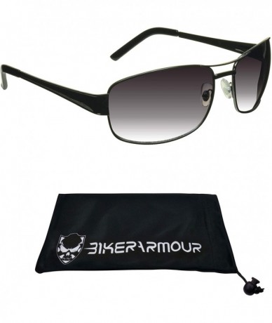 Square Aviator Sunglasses Square Mens Extra Large and Wide - Gradient Smoke - CY12CGJZF1N $26.27