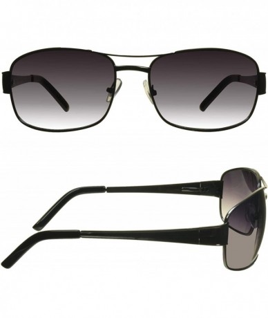 Square Aviator Sunglasses Square Mens Extra Large and Wide - Gradient Smoke - CY12CGJZF1N $26.27