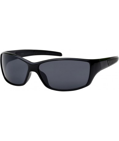 Wrap Sports Wrap Sunglasses w/Flash Mirror Lens 570086MMT-FM - Black - CT12JP3IA7D $18.68