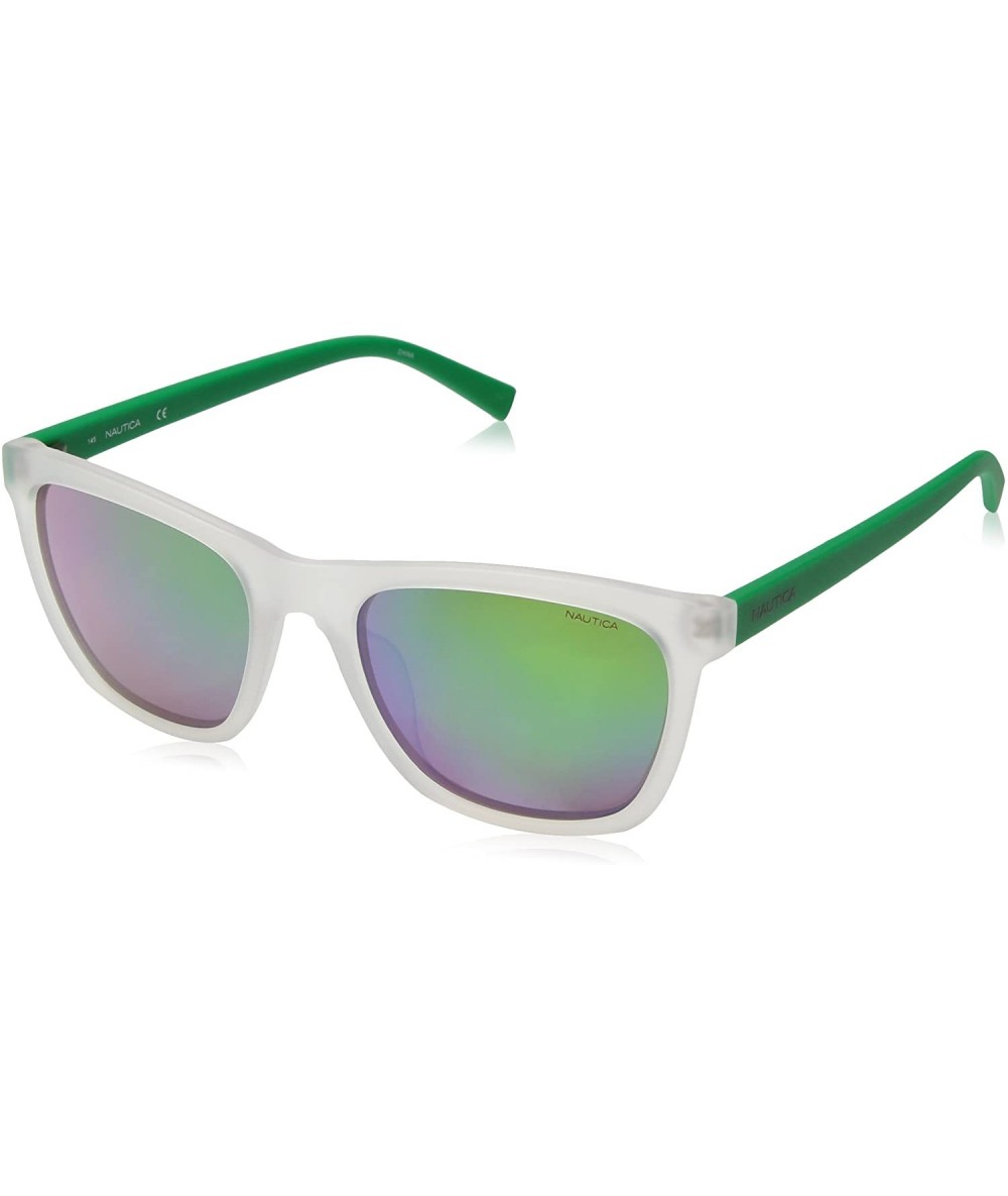 Square Men's N3629sp Square Sunglasses - Matte Crystal/Matte Green - CI186SZ9TH8 $62.82