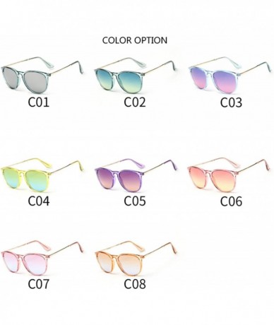 Round Sun Glasses Colored Shades Round Sunglasses for Women Tinted Lens Circle Ladies Pink Eyeglasses - C02 - CN18W0GEN5K $41.35