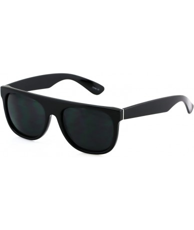 Square SUPER Dark Lens Flat Top Square Retro Fashion Sunglasses Men Women Aviator Sunglasses - Black - C011HW506G1 $18.18