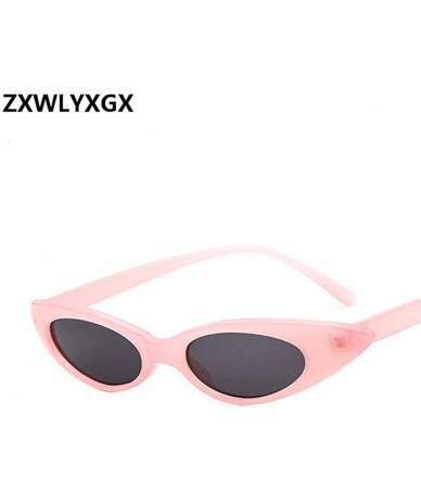 Cat Eye Vintage Sunglasses Women Brand Designer Cute Sexy Cat Eye Eyewear Retro C1 - C4 - CC196R9QC8X $18.36