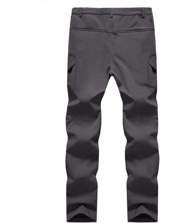 Sport Men's Ski Pants-Snow Ski Tactical Fleece Lining Softshell Winter Pants Trousers - Gray - CB12NVU7XNB $60.75