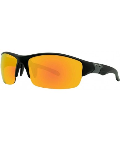 Sport Champion Sport Golf Riding Sunglasses Black Frame with Gunmetal Accents and HD Mirror Lens - CF18SZXE7WK $31.34