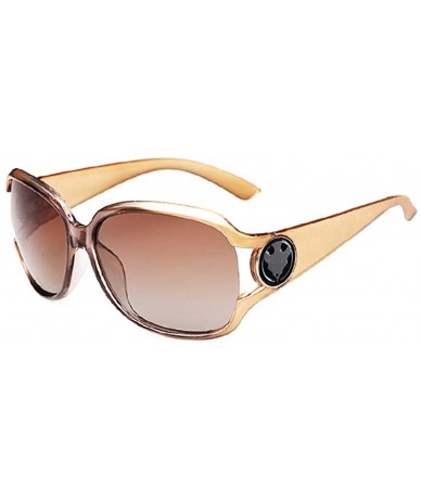 Oversized Womens Oversized Sunglasses Vintage Fashion Glasses for Driving Outdoor - Gold - CZ18RSAU3UA $18.29