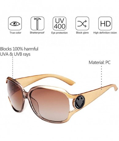 Oversized Womens Oversized Sunglasses Vintage Fashion Glasses for Driving Outdoor - Gold - CZ18RSAU3UA $18.29