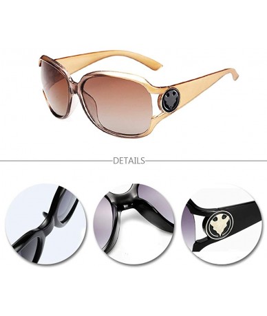 Oversized Womens Oversized Sunglasses Vintage Fashion Glasses for Driving Outdoor - Gold - CZ18RSAU3UA $18.29