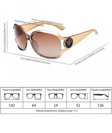 Oversized Womens Oversized Sunglasses Vintage Fashion Glasses for Driving Outdoor - Gold - CZ18RSAU3UA $18.29