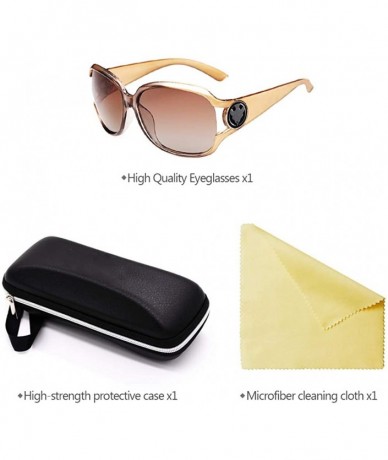 Oversized Womens Oversized Sunglasses Vintage Fashion Glasses for Driving Outdoor - Gold - CZ18RSAU3UA $18.29