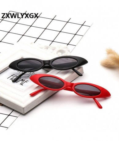 Cat Eye Vintage Sunglasses Women Brand Designer Cute Sexy Cat Eye Eyewear Retro C1 - C4 - CC196R9QC8X $18.36