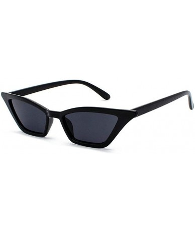 Cat Eye Hot Sale Fashion Small Sexy Cat Sunglasses Womens Vintage Designer Shades UV400 - Black - CQ189LT447E $19.92