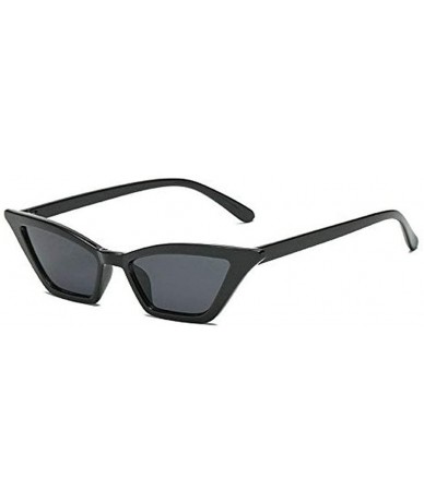 Cat Eye Hot Sale Fashion Small Sexy Cat Sunglasses Womens Vintage Designer Shades UV400 - Black - CQ189LT447E $19.92