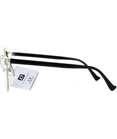 Round Nerd Round Rimless Hipster Clear Horn Rim Plastic Eye Glasses - Black - CZ18758R9LZ $18.10