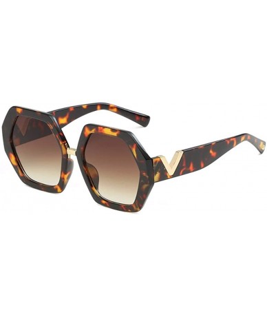 Oversized Women's Sunglasses Fashion Multilateral V-Leg Sunglasses Anti-ultraviolet - E - CV18Q70SOMR $49.08