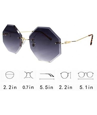 Round Women Hipster Polygon Sunglasses UV400 Metal Frame Eyewear - ey - CI19C4KY9QI $22.08