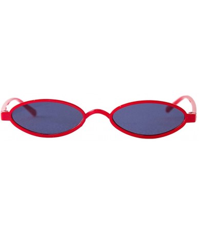 Oval Women Fashion Unisex Oval Shades Sunglasses Integrated UV Glasses - CM18O3OEZSW $17.54