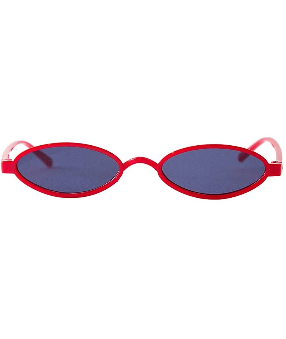 Oval Women Fashion Unisex Oval Shades Sunglasses Integrated UV Glasses - CM18O3OEZSW $17.54