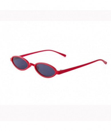 Oval Women Fashion Unisex Oval Shades Sunglasses Integrated UV Glasses - CM18O3OEZSW $17.54