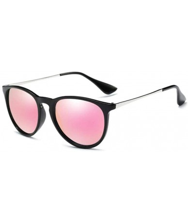 Round Classic Pilot Sunglasses Polarized Men Women Vintage Driving UV400 Lens Protection Sun glasses - Pink - C2197IC7R89 $18.78