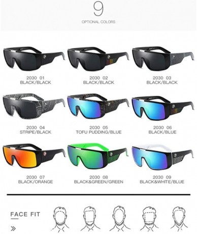 Sport Retro Frame Reflective Coating UV400 Big Wide Leg Sports Sunglasses - 5 - CK18OSHUZX0 $17.91