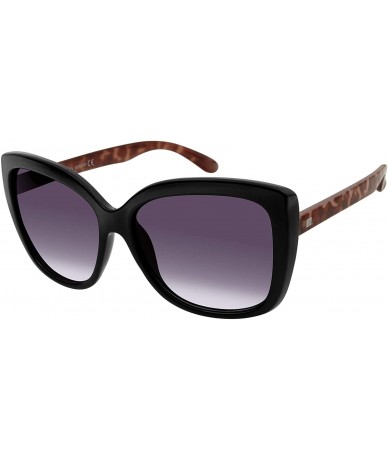 Shield LD262 Butterfly Sunglasses - Black & Tortoise - 58 mm - CP1903UOXRQ $71.00