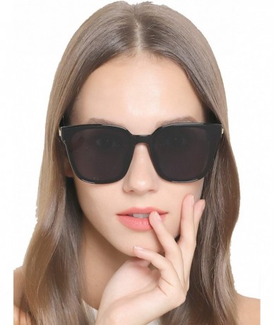 Sport Square Sunglasses Womens Mens Oversized Mirrored lens U886 - Black - CP18HY57Y6O $25.80