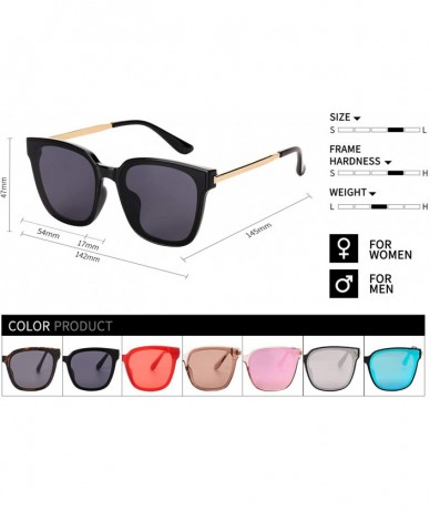 Sport Square Sunglasses Womens Mens Oversized Mirrored lens U886 - Black - CP18HY57Y6O $25.80