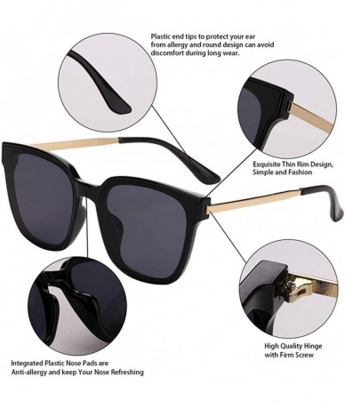 Sport Square Sunglasses Womens Mens Oversized Mirrored lens U886 - Black - CP18HY57Y6O $25.80