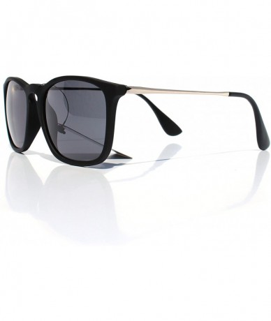 Wayfarer SIMPLE Vintage Retro Classic Thin Style Men Women Fashion Sunglasses - Black - CC18Z9OUCZ2 $18.60