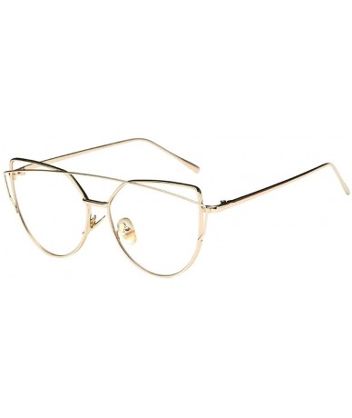 Goggle Glasses for Women Men Irregular Wire Glasses Retro Glasses Eyewear Metal Glasses Goggles - Gold - CU18QXH5E20 $15.37