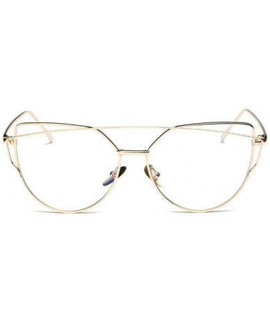 Goggle Glasses for Women Men Irregular Wire Glasses Retro Glasses Eyewear Metal Glasses Goggles - Gold - CU18QXH5E20 $15.37