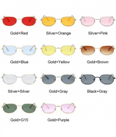 Semi-rimless Vintage Small Octagon Sunglasses Women Ladies Fashion Shade Brand Designer Square Metal Frame Sun Glasses - C619...