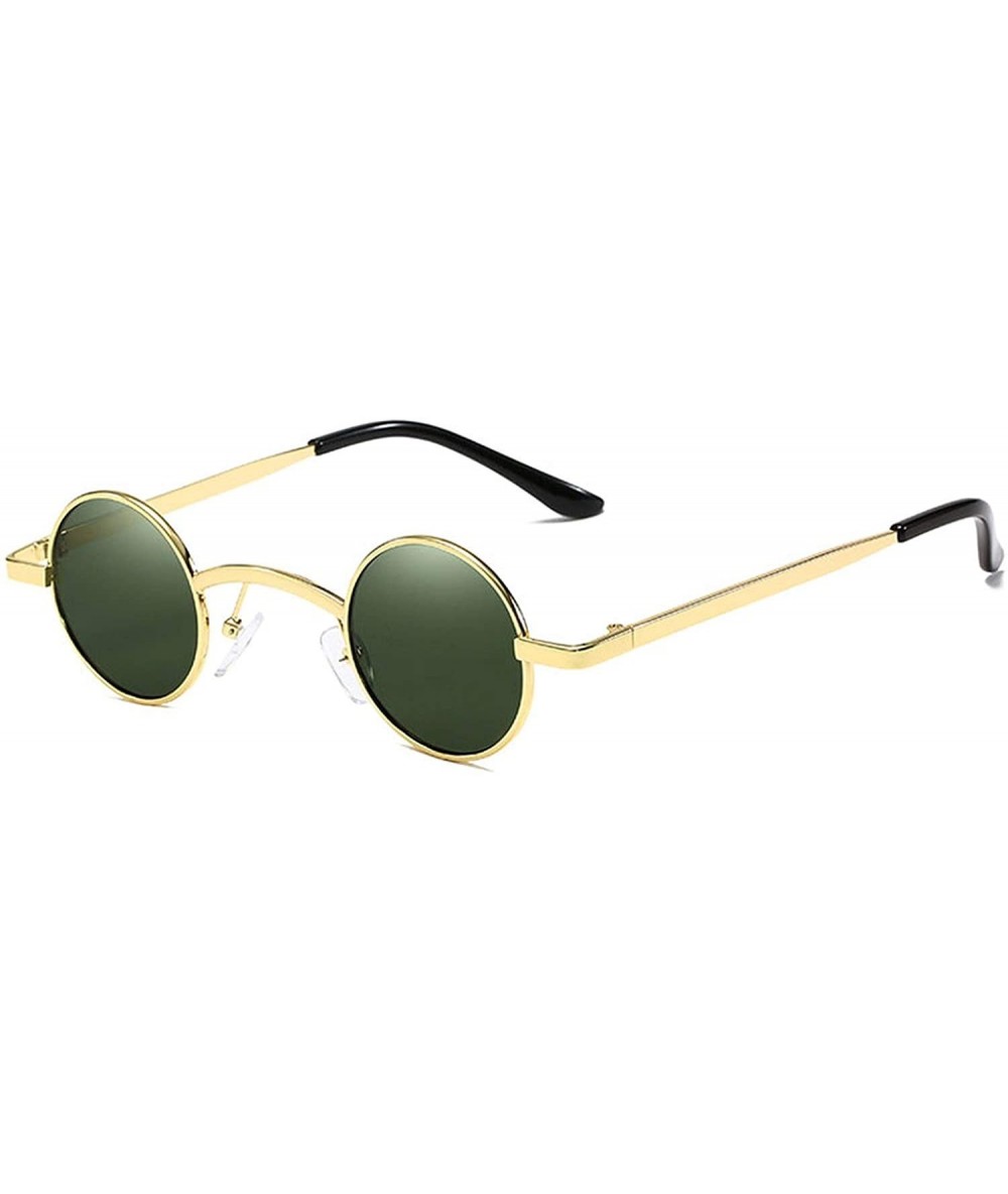 Oversized Round Sunglasses Metal Frame Women Men Vintage Sun Glasses Eyewear Shades UV400 Gafas - 4 - CR18WC3YWXR $23.32