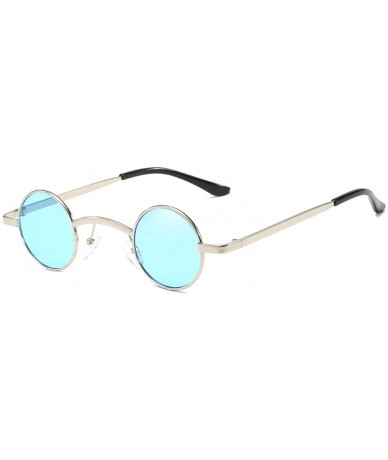 Oversized Round Sunglasses Metal Frame Women Men Vintage Sun Glasses Eyewear Shades UV400 Gafas - 4 - CR18WC3YWXR $23.32