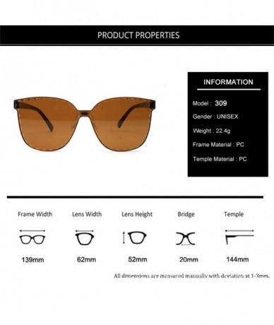 Oversized Sunglasses Colorful Polarized Accessories HotSales - E - CW190L0QS4O $17.81