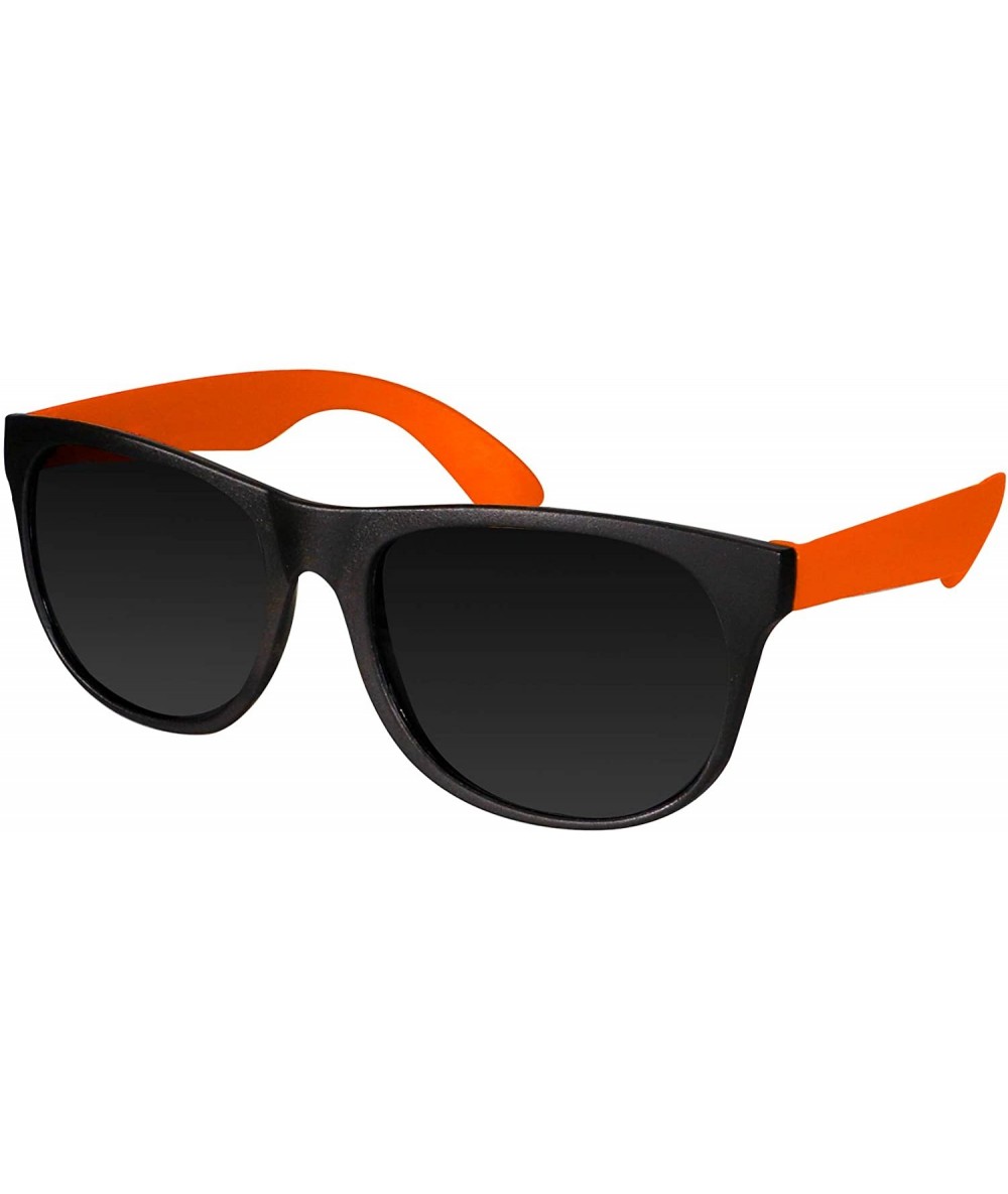 Square Retro Neon Colorful Arm Sunglasses for Adults Kids Party Favors - 12 Pack - Orange - C711FOR84TZ $25.97