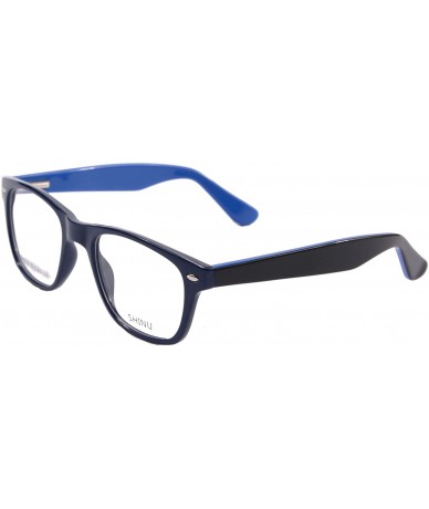 Oval Customized Progressive Multifocal Computer Reading Glasses Women's Frame-M010 - C5 Black and Blue - CT18QKA8XYU $62.51